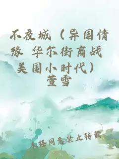 不夜城（異國情緣 華爾街商戰(zhàn) 美國小時代）