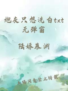 炮灰只想洗白txt無彈窗