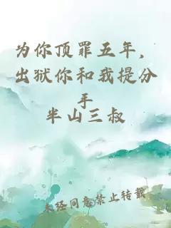 為你頂罪五年，出獄你和我提分手