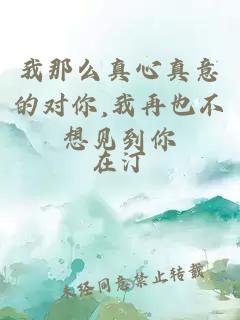 我那么真心真意的對(duì)你,我再也不想見到你