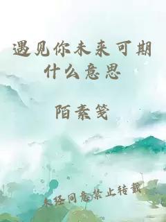 遇見你未來可期什么意思