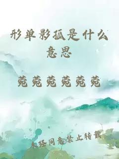 形單影孤是什么意思