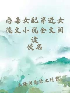 惡毒女配穿進女德文小說全文閱讀
