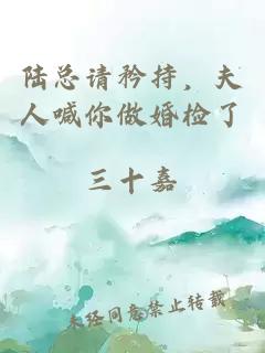 陸總請矜持，夫人喊你做婚檢了