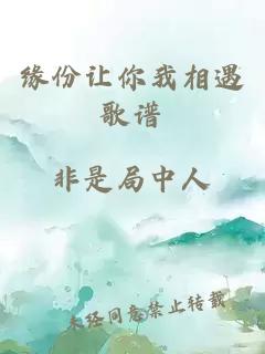 緣份讓你我相遇歌譜