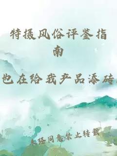 特?cái)z風(fēng)俗評(píng)鑒指南