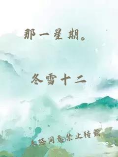那一星期。